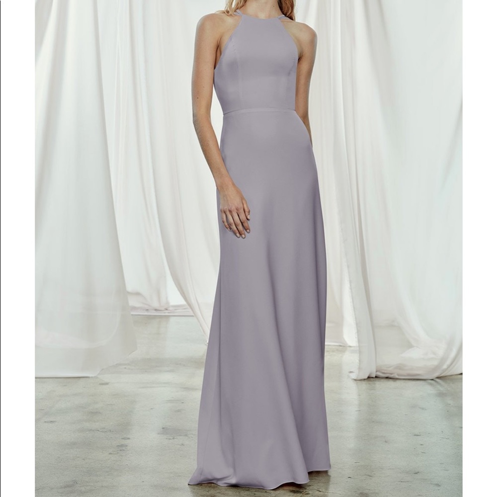 Amsale Emma Bridesmaids Dress in “Dove”